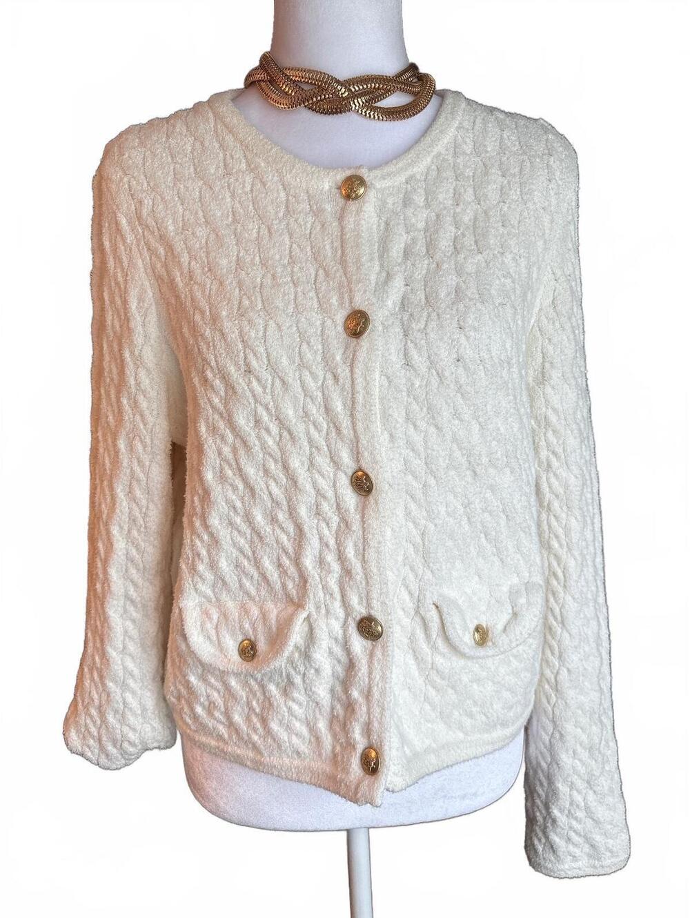 J Crew Lady Jacket Cream Cardigan M